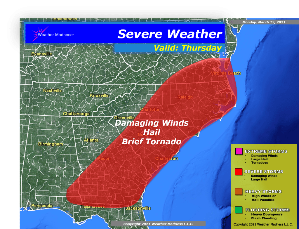 Weather Madness Severe Weather for the Carolina’s Thursday