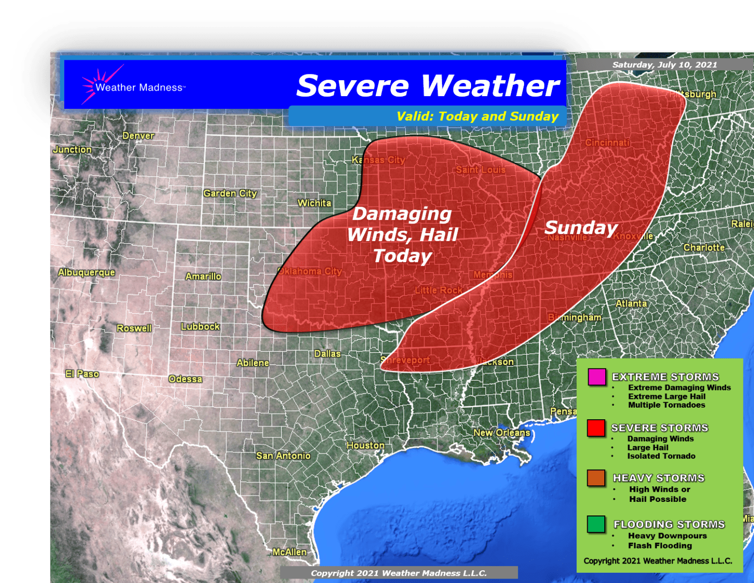 Weather Madness Severe Storms with Damaging Winds and Possible